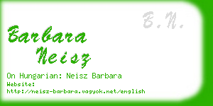barbara neisz business card